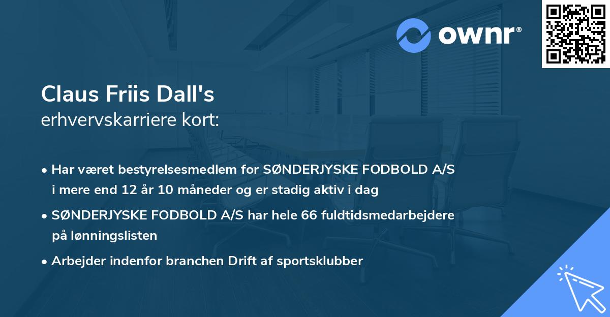 Claus Friis Dall's erhvervskarriere kort