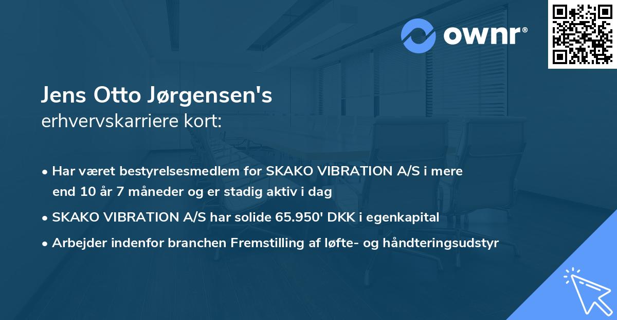 Jens Otto Jørgensen's erhvervskarriere kort