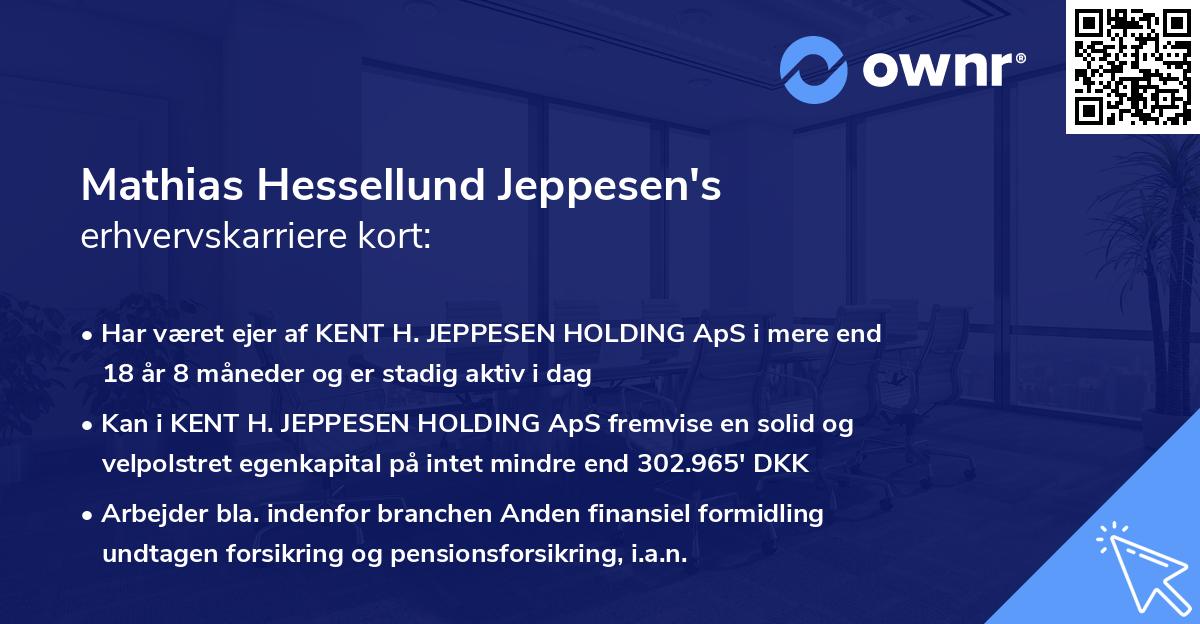 Mathias Hessellund Jeppesen's erhvervskarriere kort