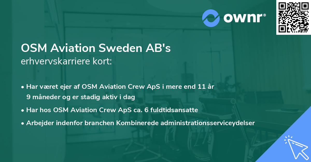 OSM Aviation Sweden AB's erhvervskarriere kort