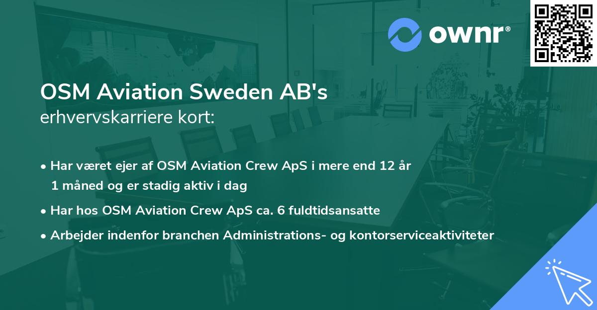 OSM Aviation Sweden AB's erhvervskarriere kort