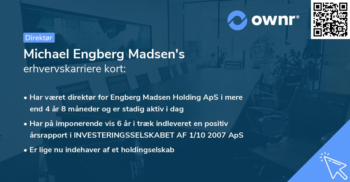 Michael Engberg Madsen's erhvervskarriere kort