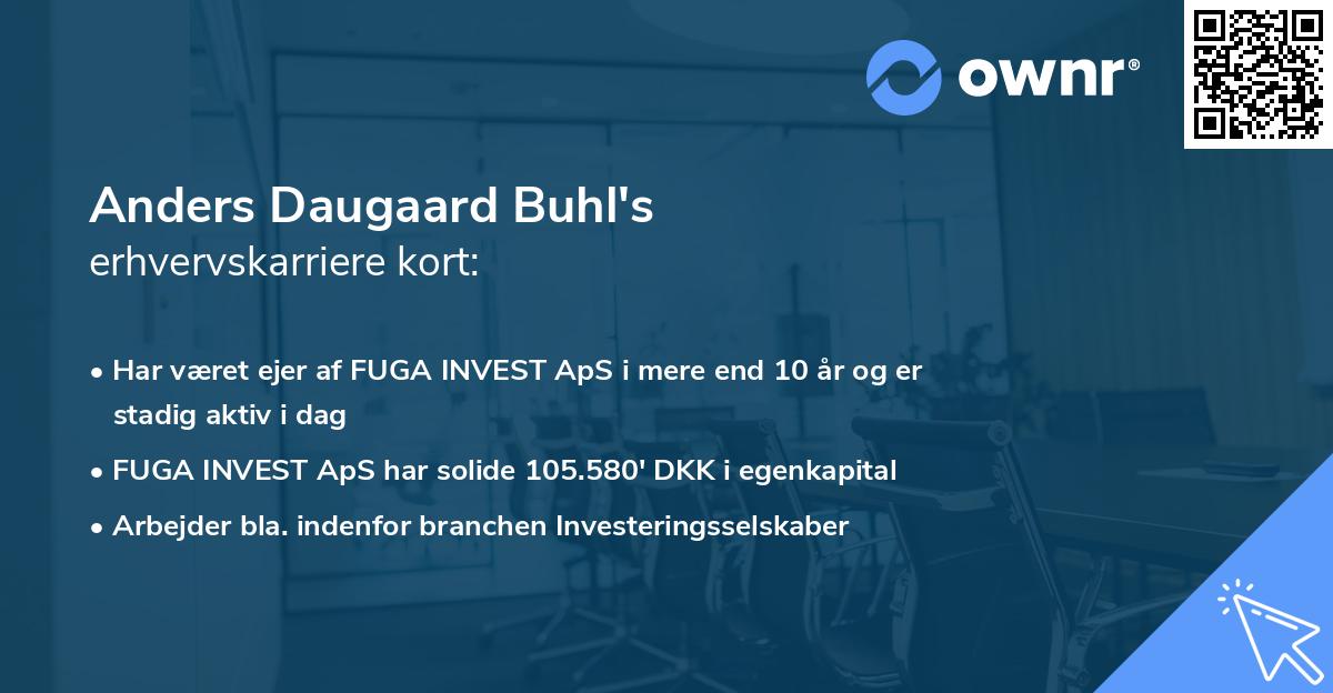 Anders Daugaard Buhl's erhvervskarriere kort