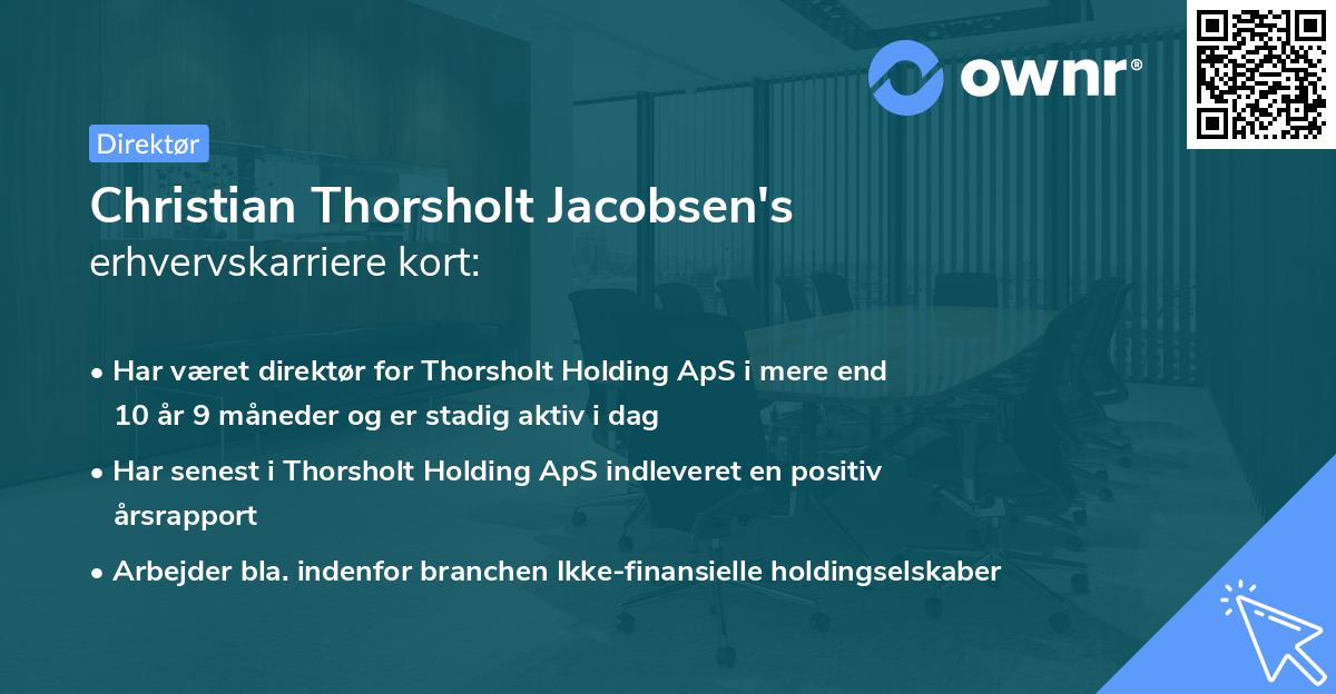 Christian Thorsholt Jacobsen's erhvervskarriere kort