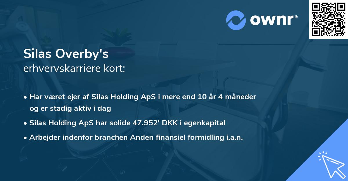 Silas Overby's erhvervskarriere kort