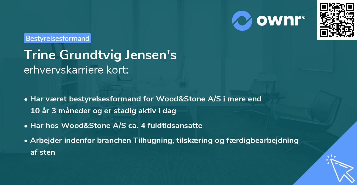 Trine Grundtvig Jensen's erhvervskarriere kort
