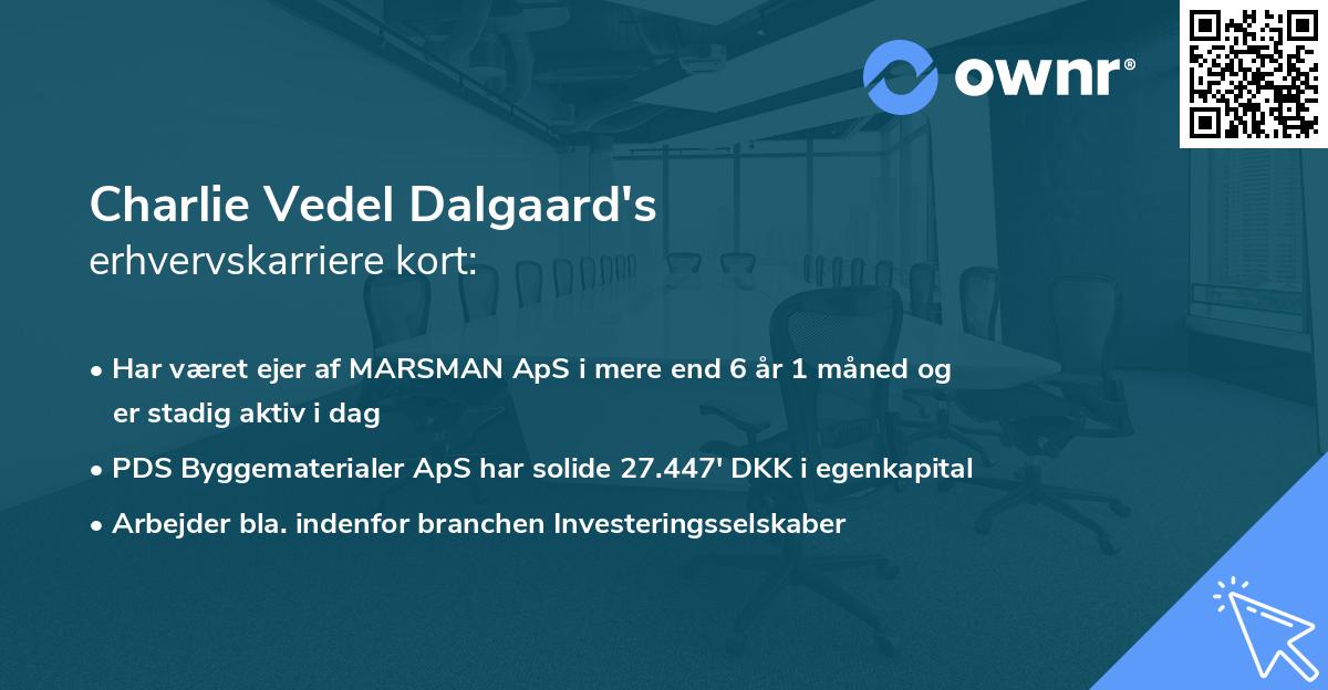 Charlie Vedel Dalgaard's erhvervskarriere kort