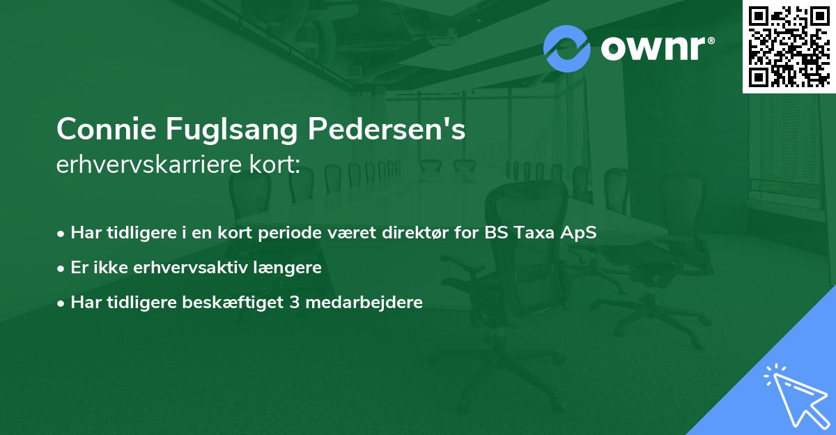 Connie Fuglsang Pedersen's erhvervskarriere kort