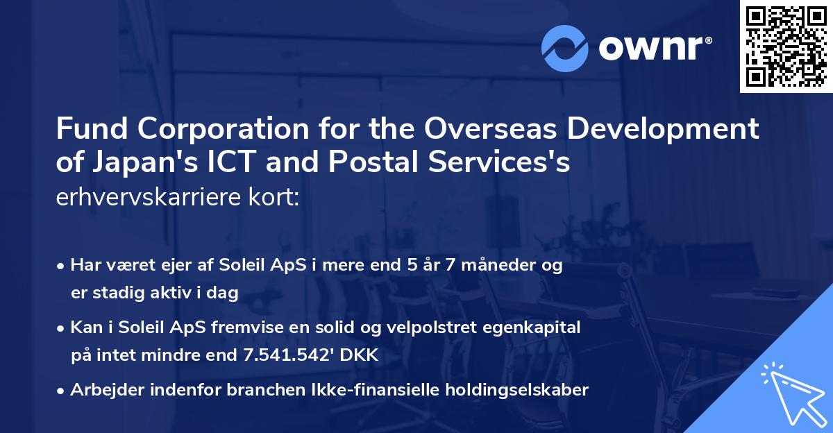 Fund Corporation for the Overseas Development of Japan's ICT and Postal Services's erhvervskarriere kort