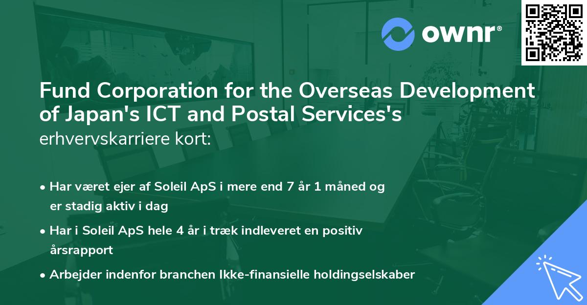Fund Corporation for the Overseas Development of Japan's ICT and Postal Services's erhvervskarriere kort