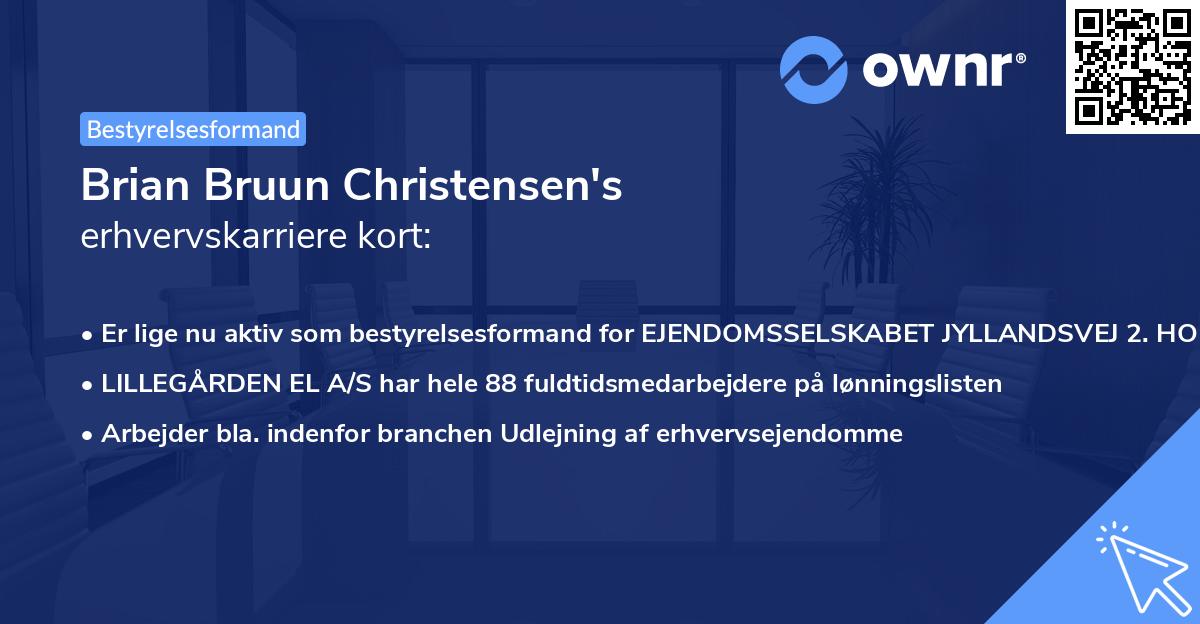 Brian Bruun Christensen's erhvervskarriere kort