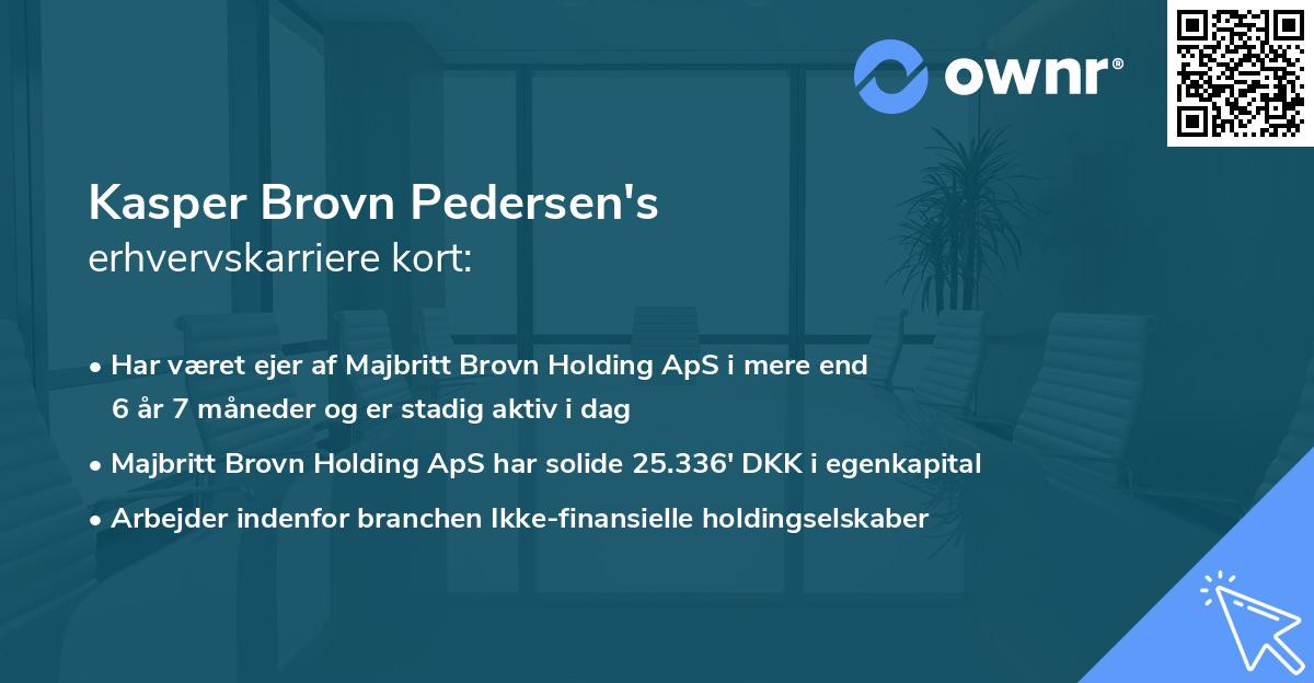 Kasper Brovn Pedersen's erhvervskarriere kort