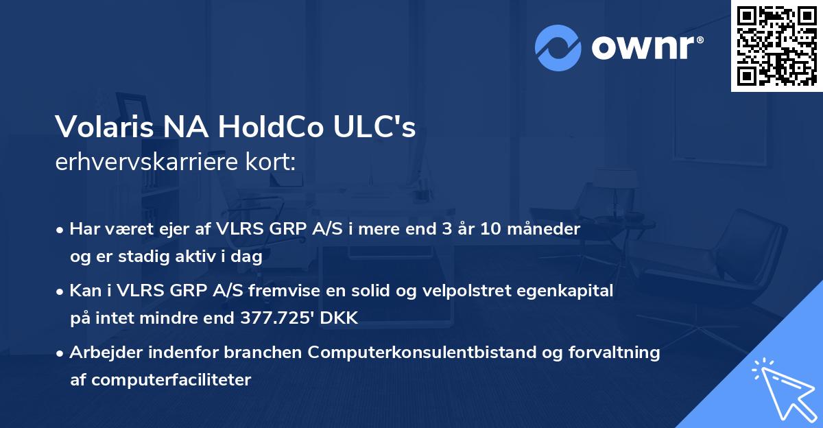 Volaris NA HoldCo ULC's erhvervskarriere kort