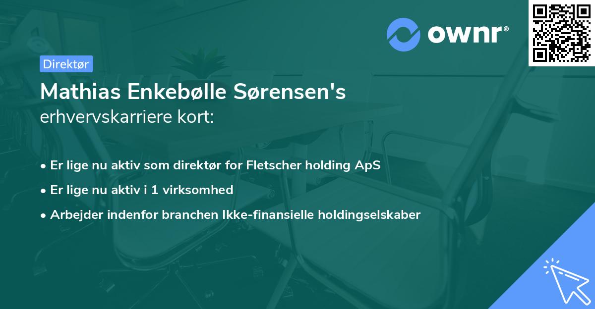 Mathias Enkebølle Sørensen's erhvervskarriere kort