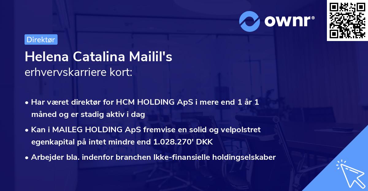 Helena Catalina Mailil's erhvervskarriere kort