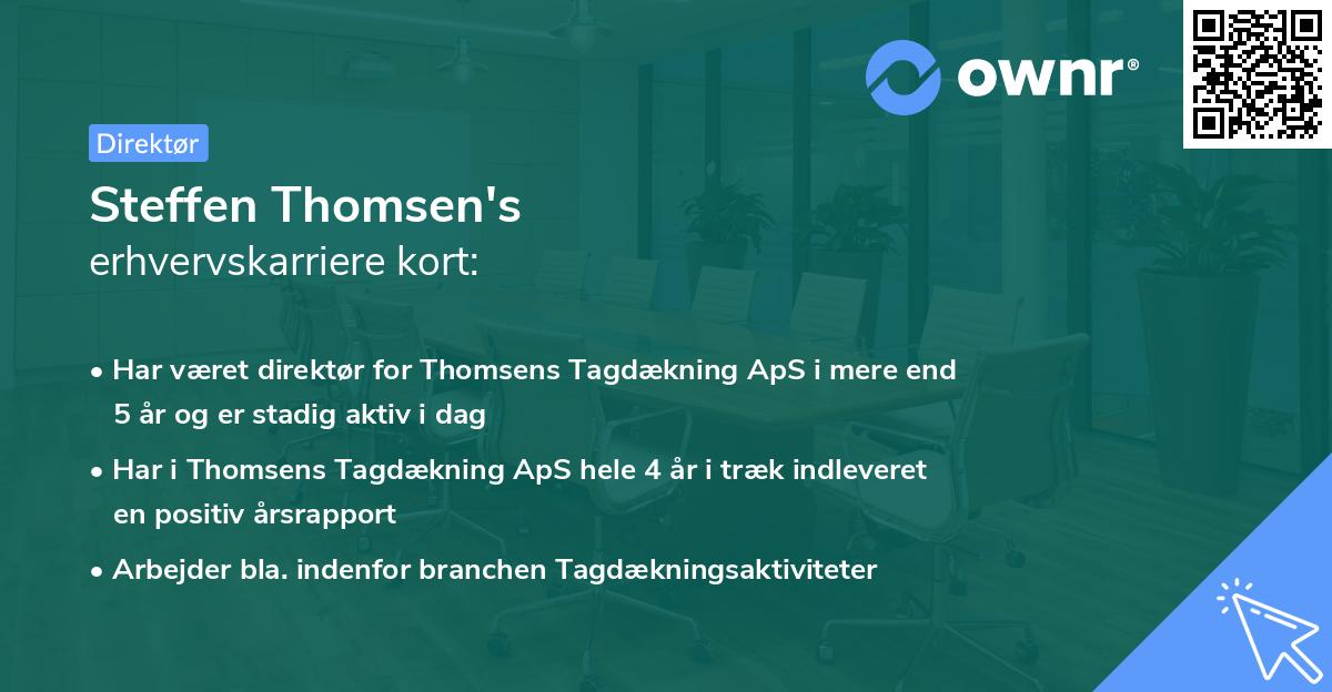 Steffen Thomsen's erhvervskarriere kort