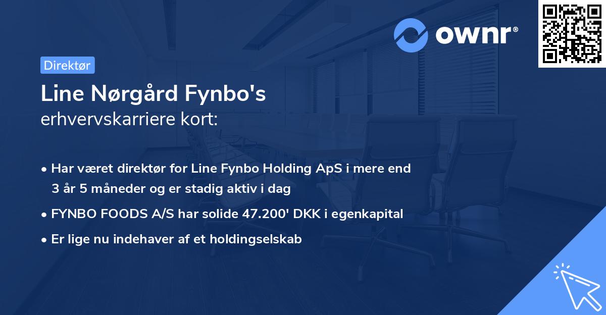 Line Nørgård Fynbo's erhvervskarriere kort