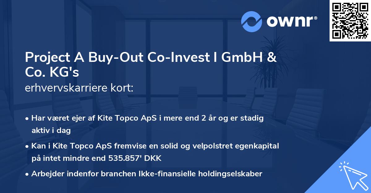 Project A Buy-Out Co-Invest I GmbH & Co. KG's erhvervskarriere kort