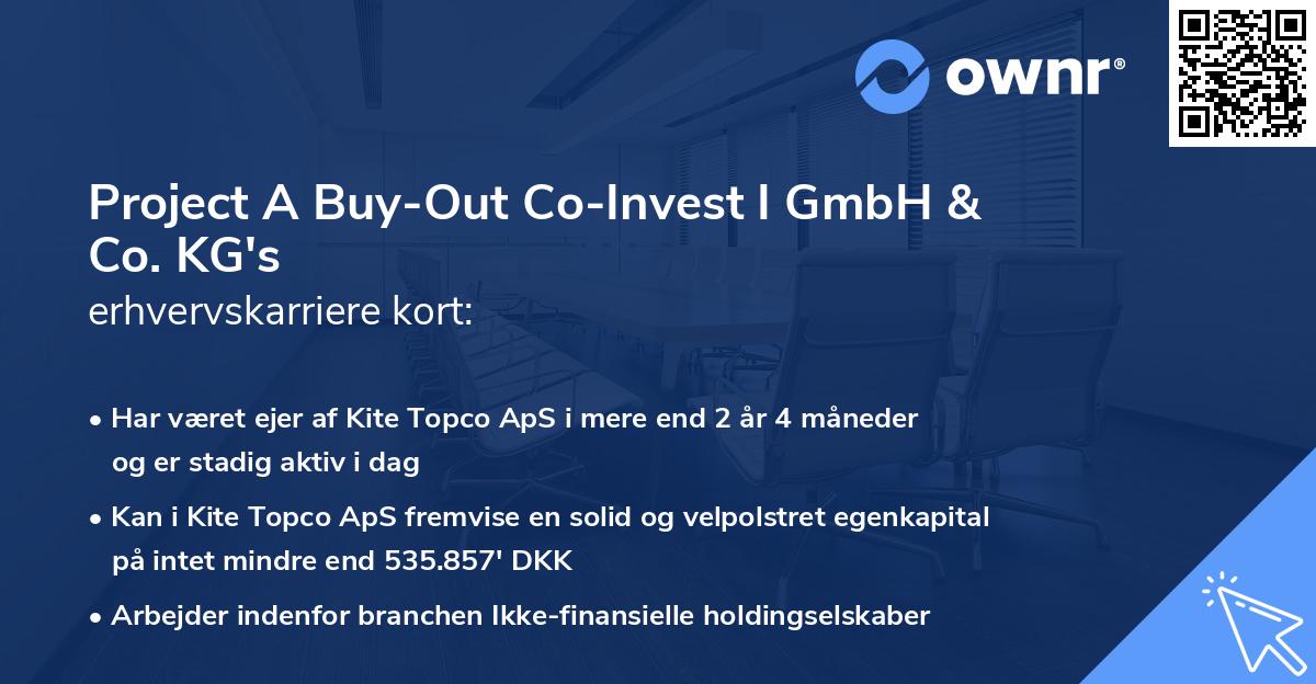 Project A Buy-Out Co-Invest I GmbH & Co. KG's erhvervskarriere kort