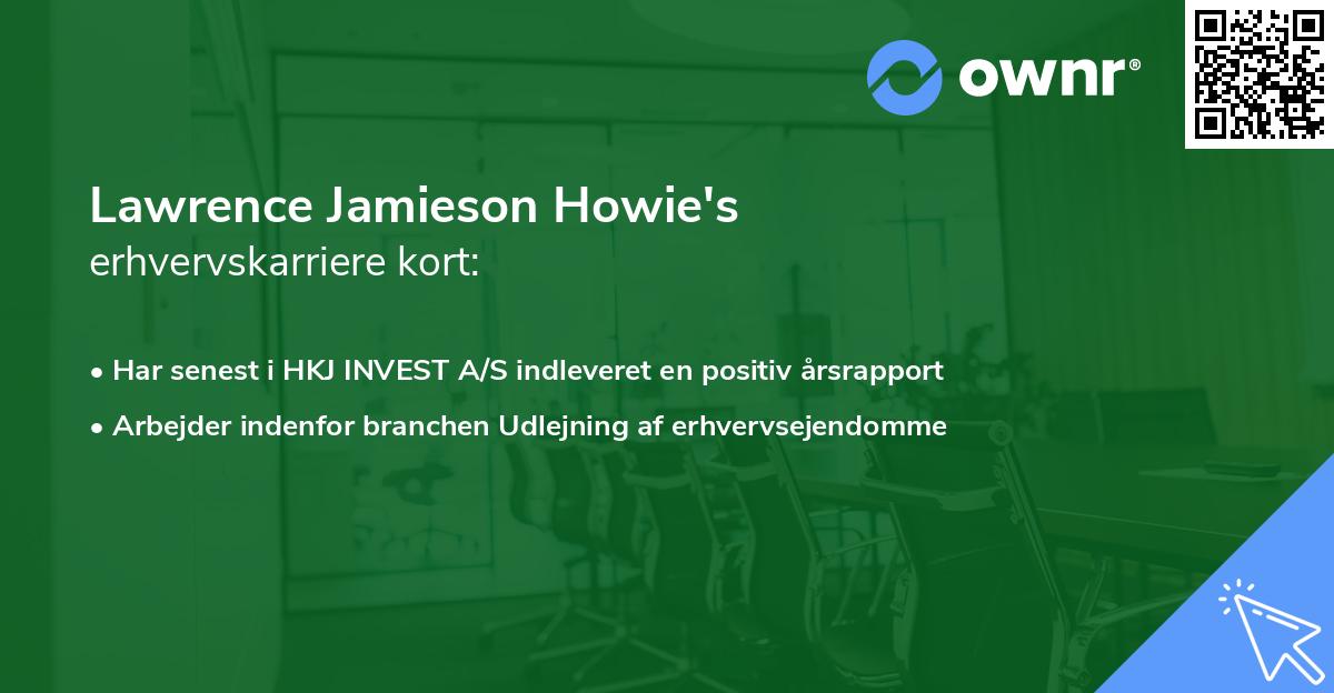 Lawrence Jamieson Howie's erhvervskarriere kort