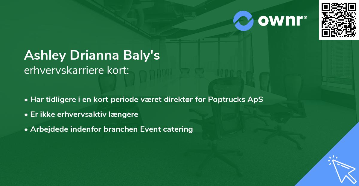 Ashley Drianna Baly's erhvervskarriere kort