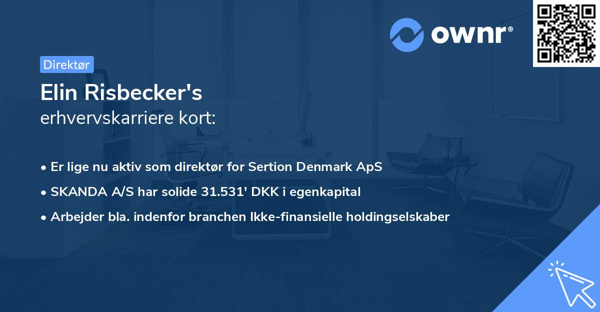Elin Risbecker's erhvervskarriere kort
