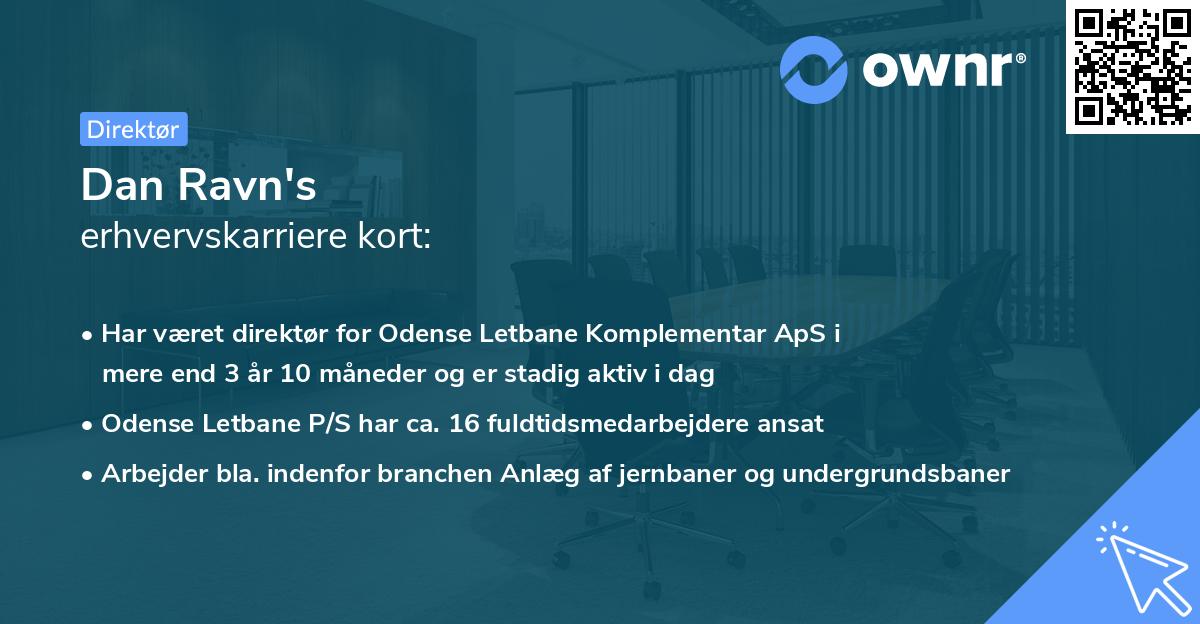 Dan Ravn's erhvervskarriere kort