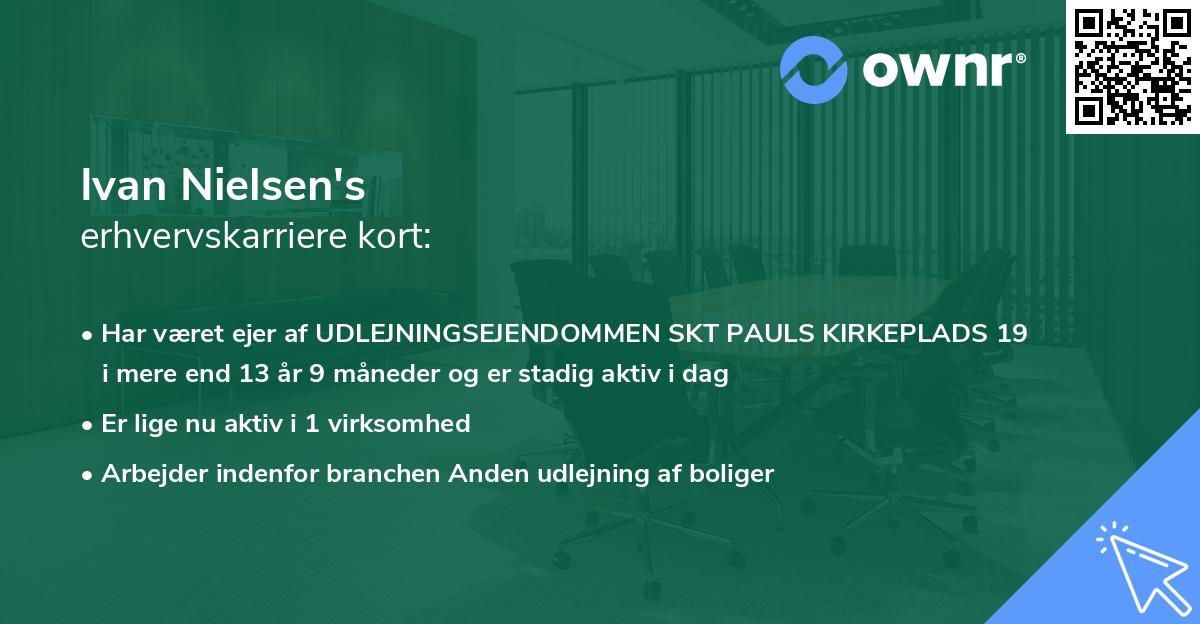 Ivan Nielsen's erhvervskarriere kort