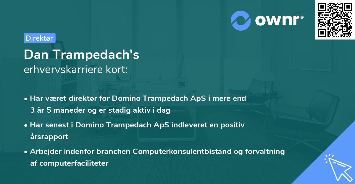 Dan Trampedach's erhvervskarriere kort