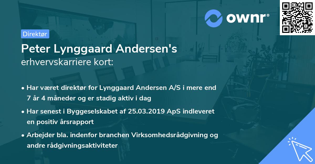 Peter Lynggaard Andersen's erhvervskarriere kort