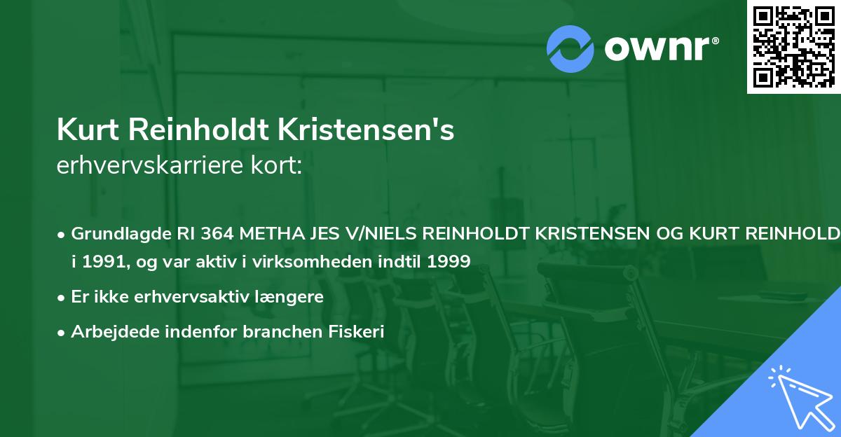 Kurt Reinholdt Kristensen's erhvervskarriere kort
