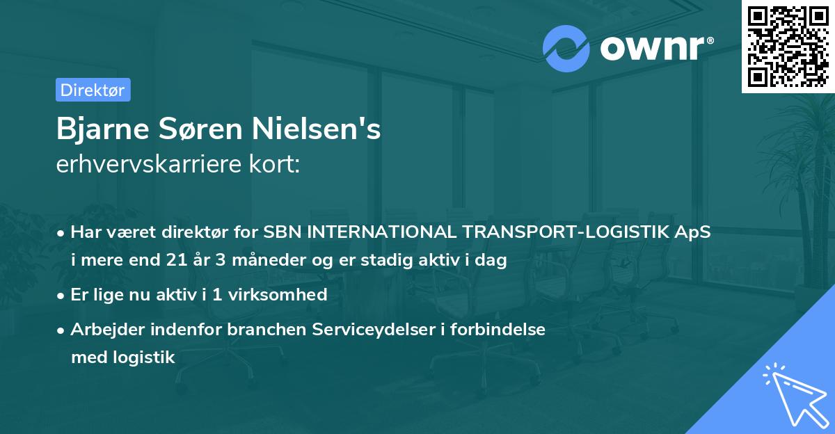 Bjarne Søren Nielsen's erhvervskarriere kort