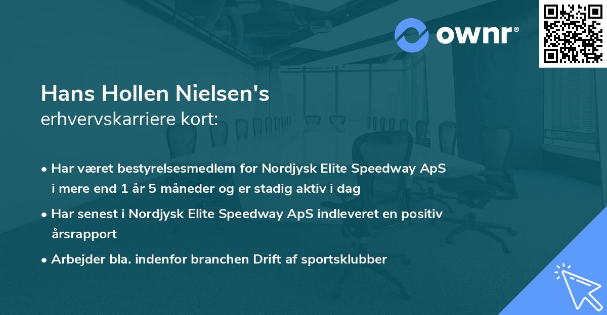 Hans Hollen Nielsen's erhvervskarriere kort