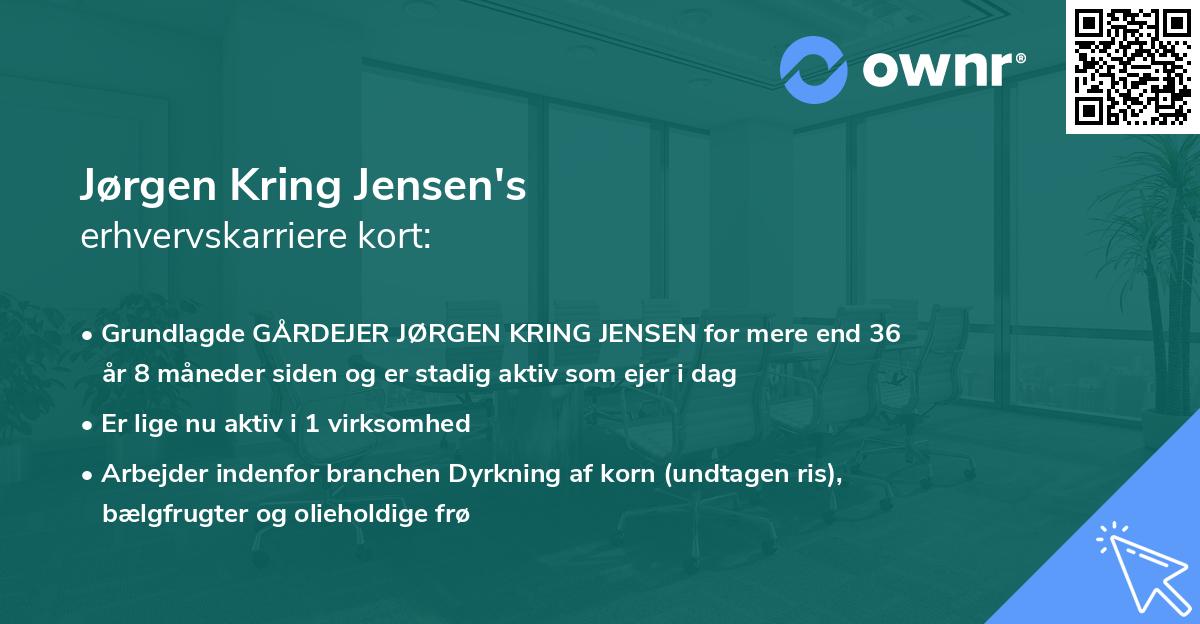 Jørgen Kring Jensen's erhvervskarriere kort