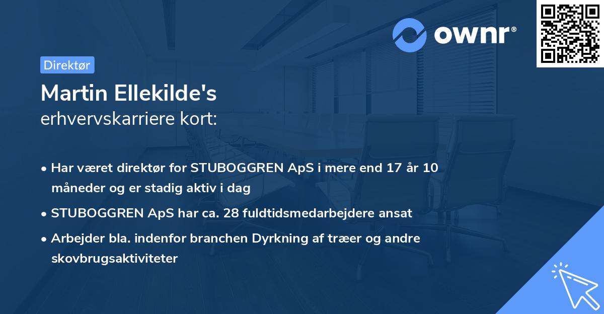 Martin Ellekilde's erhvervskarriere kort