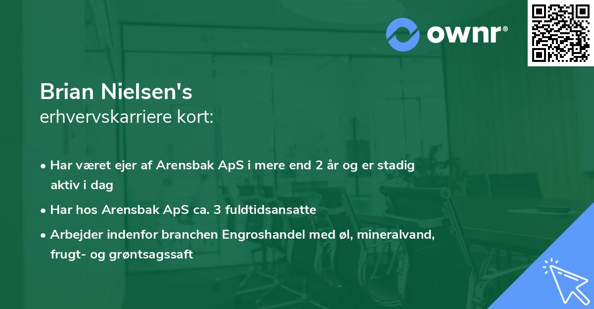 Brian Nielsen's erhvervskarriere kort