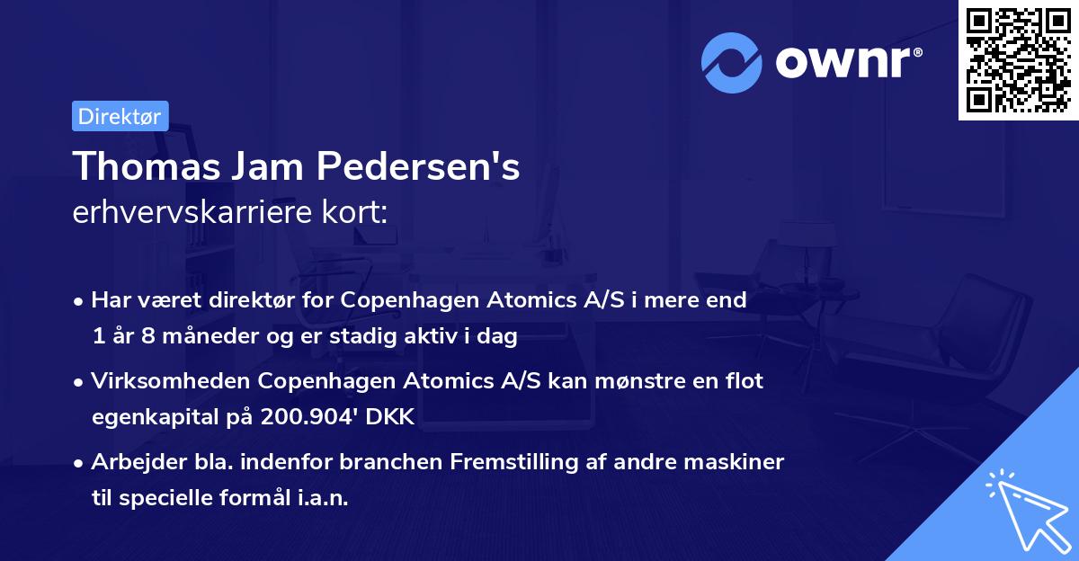 Thomas Jam Pedersen's erhvervskarriere kort