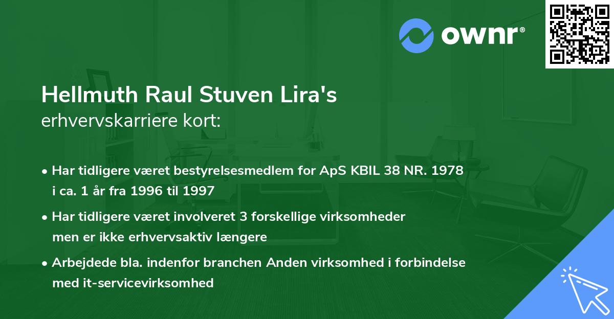 Hellmuth Raul Stuven Lira's erhvervskarriere kort