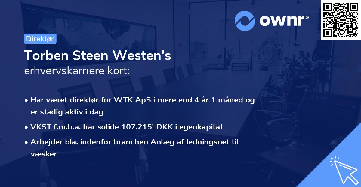 Torben Steen Westen's erhvervskarriere kort
