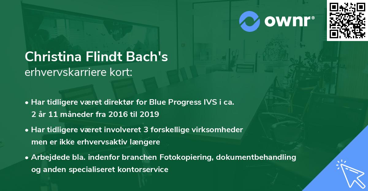 Christina Flindt Bach's erhvervskarriere kort