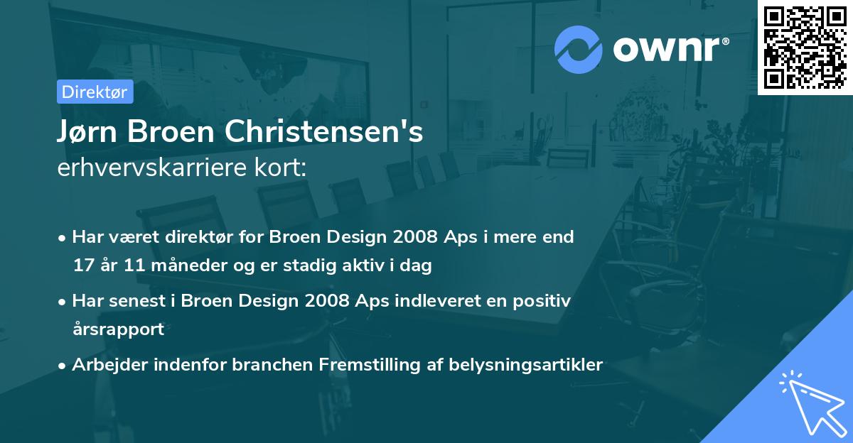 Jørn Broen Christensen's erhvervskarriere kort