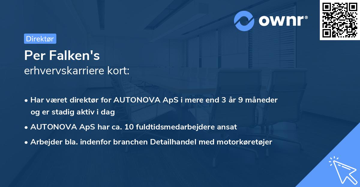 Per Falken's erhvervskarriere kort