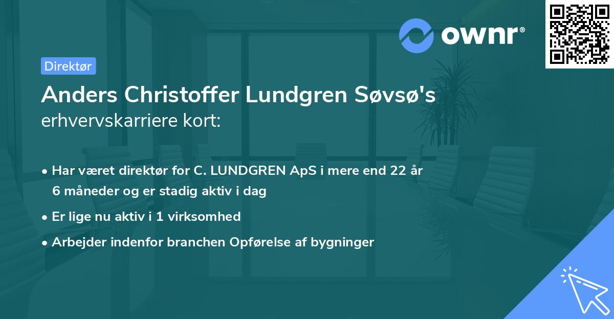 Anders Christoffer Lundgren Søvsø's erhvervskarriere kort