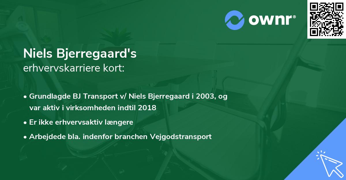 Niels Bjerregaard's erhvervskarriere kort