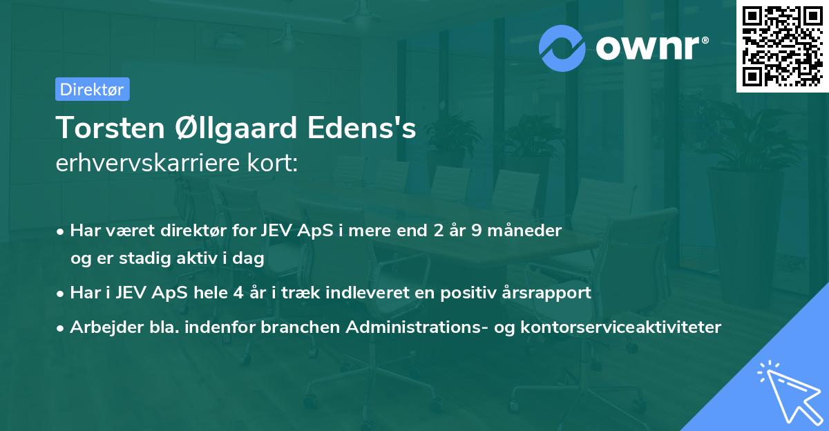 Torsten Øllgaard Edens's erhvervskarriere kort