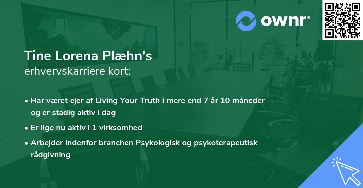 Tine Lorena Plæhn's erhvervskarriere kort