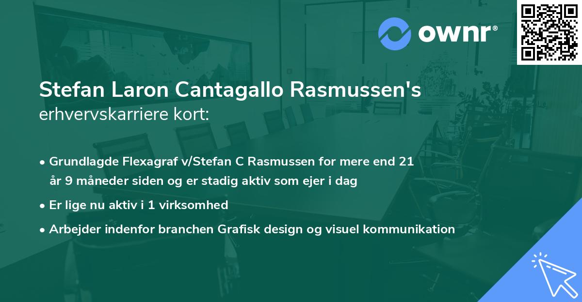 Stefan Laron Cantagallo Rasmussen's erhvervskarriere kort