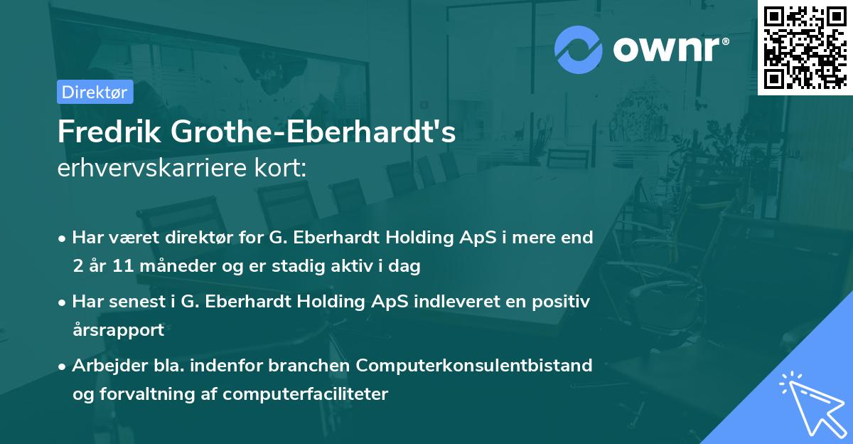 Fredrik Grothe-Eberhardt's erhvervskarriere kort