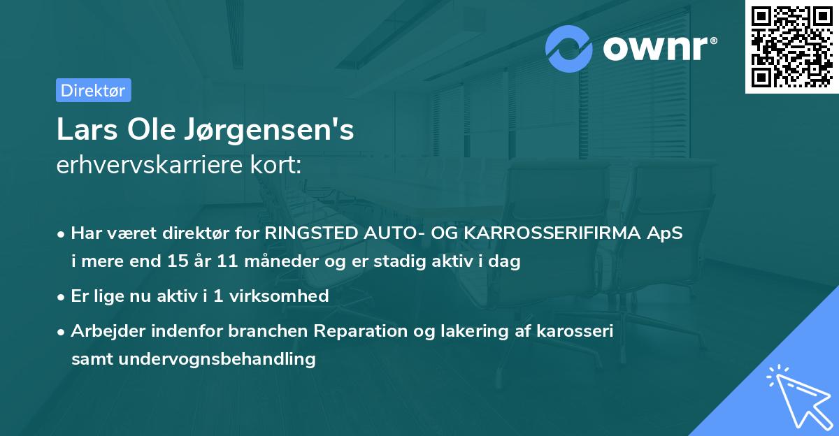 Lars Ole Jørgensen's erhvervskarriere kort