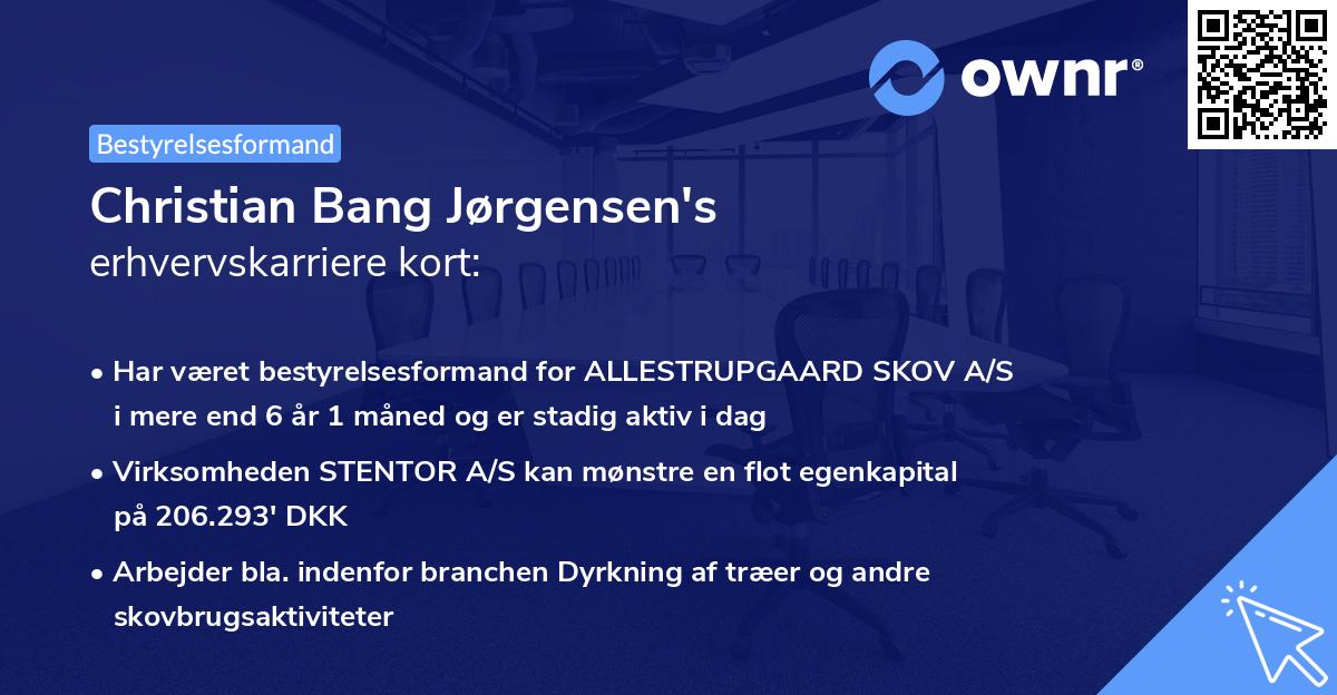 Christian Bang Jørgensen's erhvervskarriere kort
